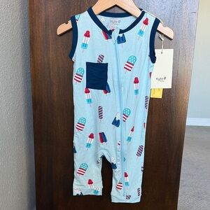 Kyte BABY Light Blue Romper with Popsicle Design 12-18m